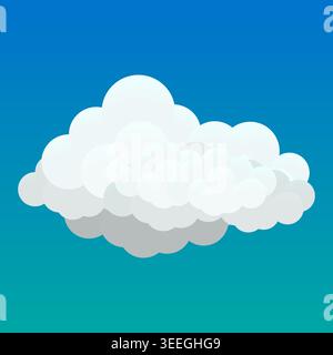 Cloud fluffy white in blue sky Stock Vector