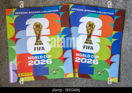 Marketing promotional case study : Official sticker collection of FIFA World Cup 2026 Stock Photo