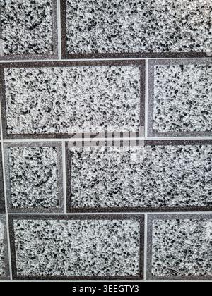 Natural Stone Pebble Wall Background, Textured Grey Mosaic for Interior Design Stock Photo