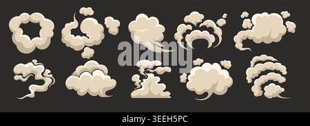 Cartoon dust clouds Stock Vector