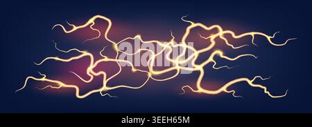 Lightning light effect background Stock Vector