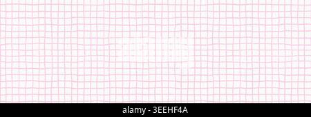 Baby stripe watercolor pattern seamless with pink grid line texture on white background. Watercolor stripe baby pattern in soft pink. Drag to swatches Stock Vector