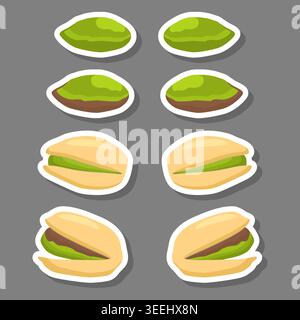 Illustration on theme set symbols for beautiful surfboard, logo surfboard consisting of flat design with elements mobile web apps, collection modern i Stock Vector