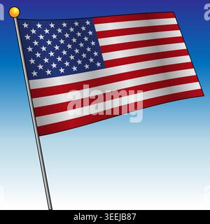 USA graphic flag, United states of America, vector illustration Stock Vector