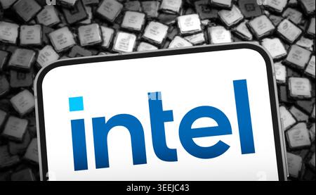 Intel Corporation - CPU technology company Stock Photo