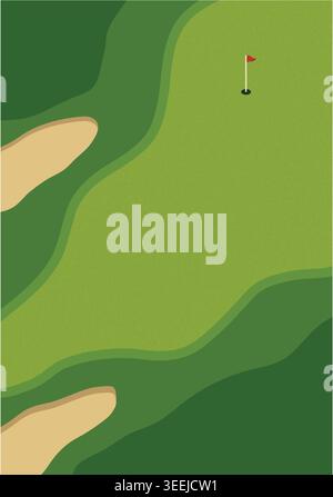 Golf simple poster Stock Vector