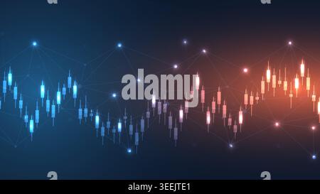 Finance and money technology background concept of business prosperity and asset management . Creative graphic economy and financial growth. Vector Stock Vector