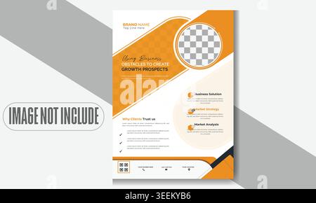 Modern Corporate Business Flyer for Growth Prospects and Solutions Stock Vector