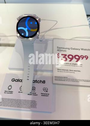 Vadnais Heights, Minnesota. T-Mobile Store. Samsung Galaxy Watch8 on display Stock Photo