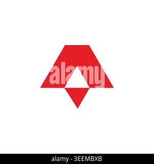 letter a simple triangles arrow geometric bold logo vector Stock Vector
