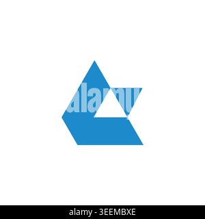 letter l simple triangles arrow geometric bold logo vector Stock Vector