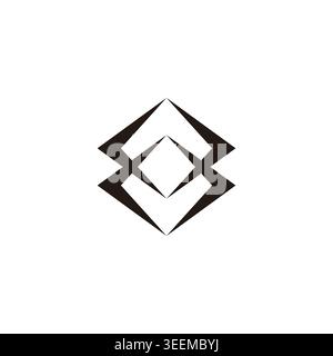 number 8 squares linked arrows simple logo vector Stock Vector