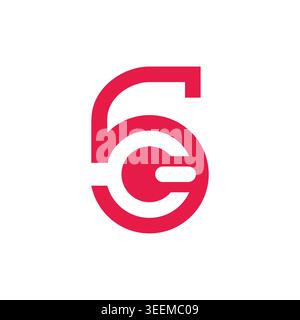 letter s power button cable simple geometric circle logo icon vector Stock Vector