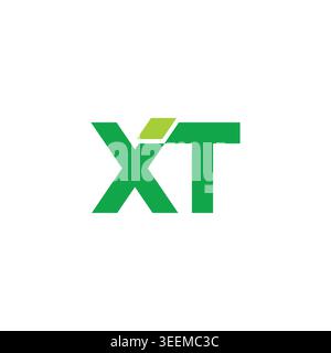 letter xt simple geometric motion logo vector Stock Vector