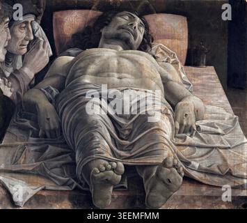 Lamentation of Christ (The Dead Christ), c.1475-78 by Andrea Mantegna Stock Vector
