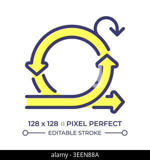 Scrum pixel perfect line color icon Stock Vector