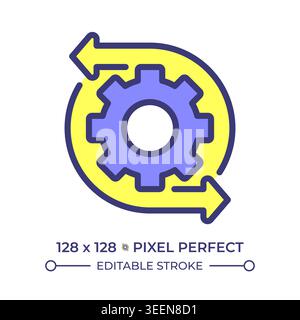 Optimization pixel perfect line color icon Stock Vector