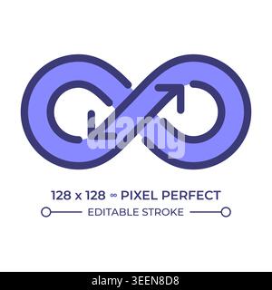 Synergy pixel perfect line color icon Stock Vector