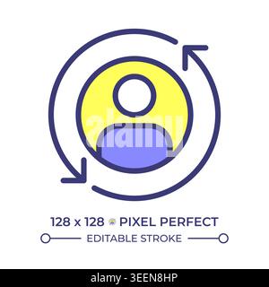 User feedback pixel perfect line color icon Stock Vector