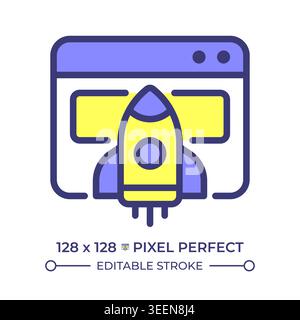 Release pixel perfect line color icon Stock Vector