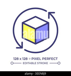 Continuous delivery pixel perfect line color icon Stock Vector