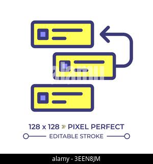 Backlog pixel perfect line color icon Stock Vector