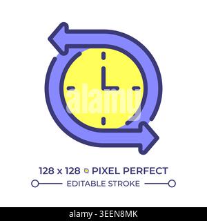 Release management pixel perfect line color icon Stock Vector