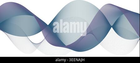 Silver Blue Abstract Wave Background for Corporate Website Design Stock Vector