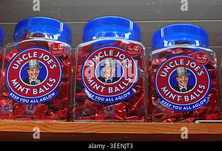 Uncle Joes mint balls in Wigan, Wigan, England, UK. Stock Photo
