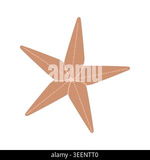 vector color sea star in a minimalist style Stock Vector