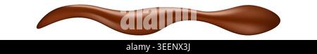 Realistic chocolate drips and drops with glossy melted texture, ideal for food packaging, branding, dessert illustrations, and sweet product design Stock Vector