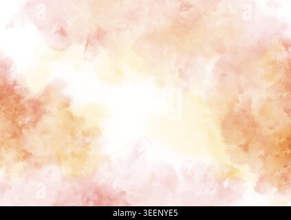 Hand painted pastel coloured watercolour background design Stock Vector