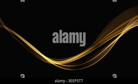 Abstract shiny color gold wave luxury background Stock Vector