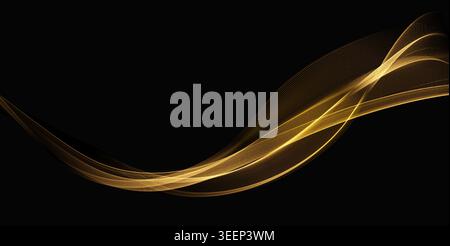 Abstract shiny color gold wave luxury background Stock Vector