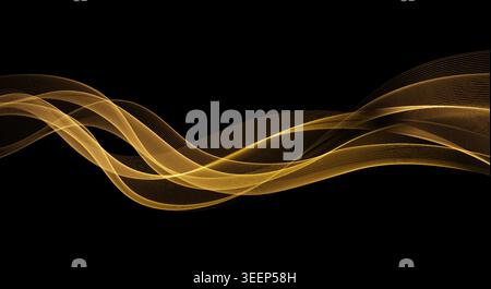 Abstract shiny color gold wave luxury background Stock Vector