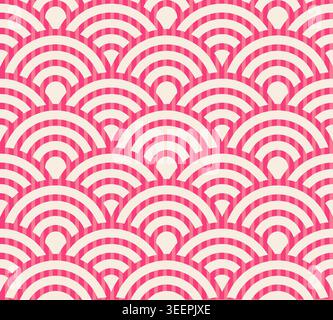 Vector seamless Chinese geometric abstract patterns. Vector set of seamless wave pattern. Stock Vector
