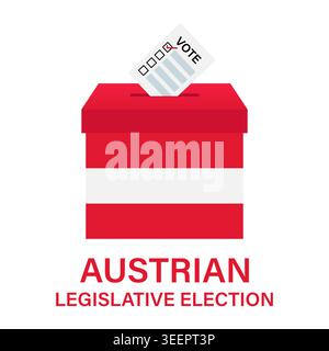 Election in Austria. Election Concept. Vector Illustration. Stock Vector