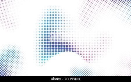 Bright soft blue cyan abstract halftone dot background texture vector illustration bundle modern business set collection graphic quality Stock Vector