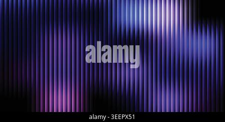 Vertical striped deep dark blue purple linear night mystery pattern abstract gradient background modern graphic layout Stock Vector