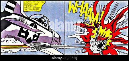 Whaam!, 1963 after Roy Lichtenstein by Andy Warhol Stock Vector
