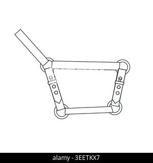 Vector flat horse halter isolated on white background Stock Vector