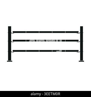 Vector flat horse show jumping obstacle Stock Vector