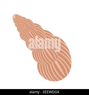 vector color seashell in a minimalist style Stock Vector