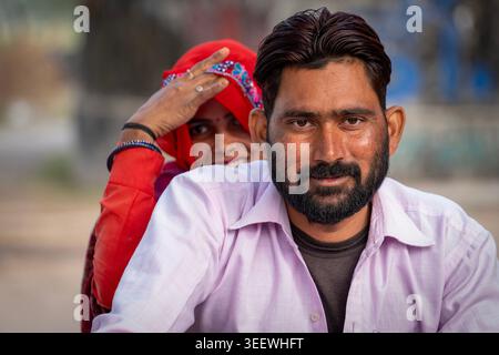 Rural village couple Stock Photo