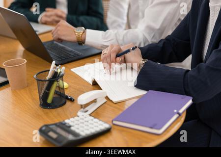 Business people collaborating on a project in office Stock Photo