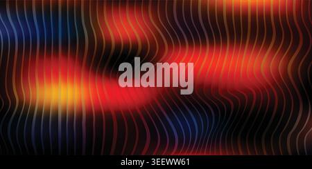 Fluid liquid gradient background with dark wavy vertical line effect. Stock Vector