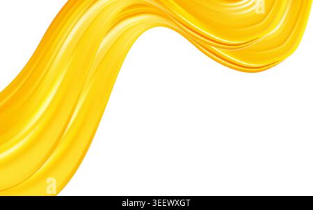 Elegant golden wave corner element with flowing luxury Stock Vector