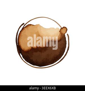 Splatter ink vector dirt stain brown brush. Paint inkblot black blob ink splatter grunge isolated background design. Stock Vector
