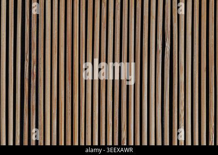 Vertical Straw Mat Texture Background with Natural Reed Pattern Stock Photo