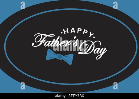 Elegant Fathers Day illustration with stylish typography and dark modern background for premium greeting designs. Stock Vector